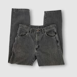 Vintage Rustler Black Wash Straight Leg Jeans Made in USA 31 x 32